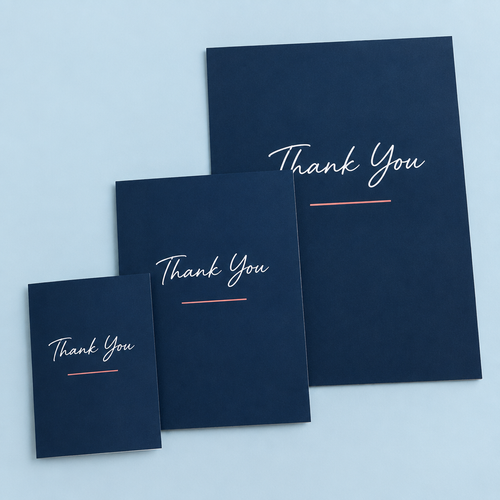 Thank You Cards, 250 GSM With Lamination, 1 Side