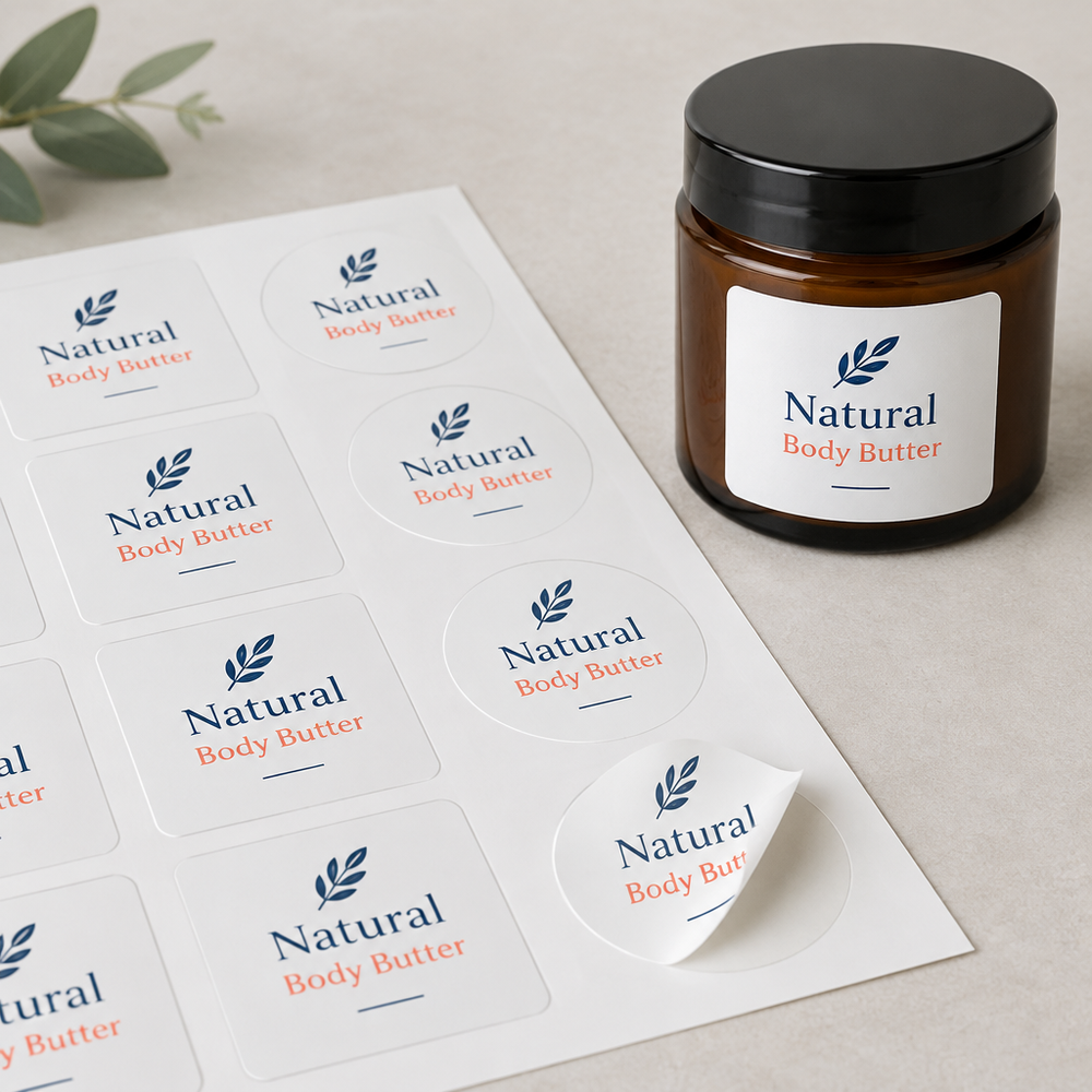 Opaque White PVC Stickers