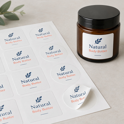 Opaque White PVC Stickers