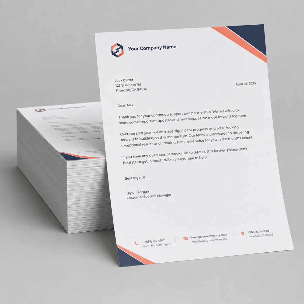 Letterheads A4 120 GSM