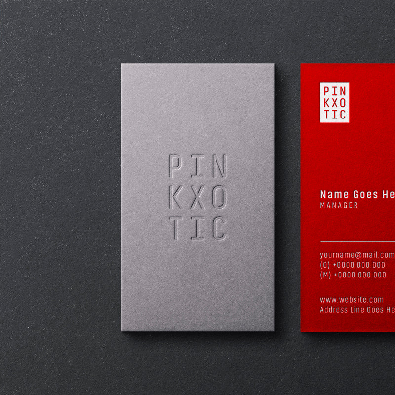 De-Embossed Visiting Cards