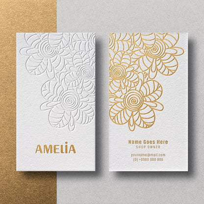 De-Embossed Visiting Cards